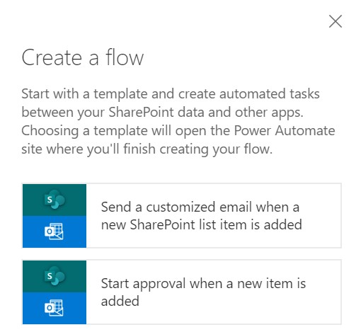 Microsoft Flow templates